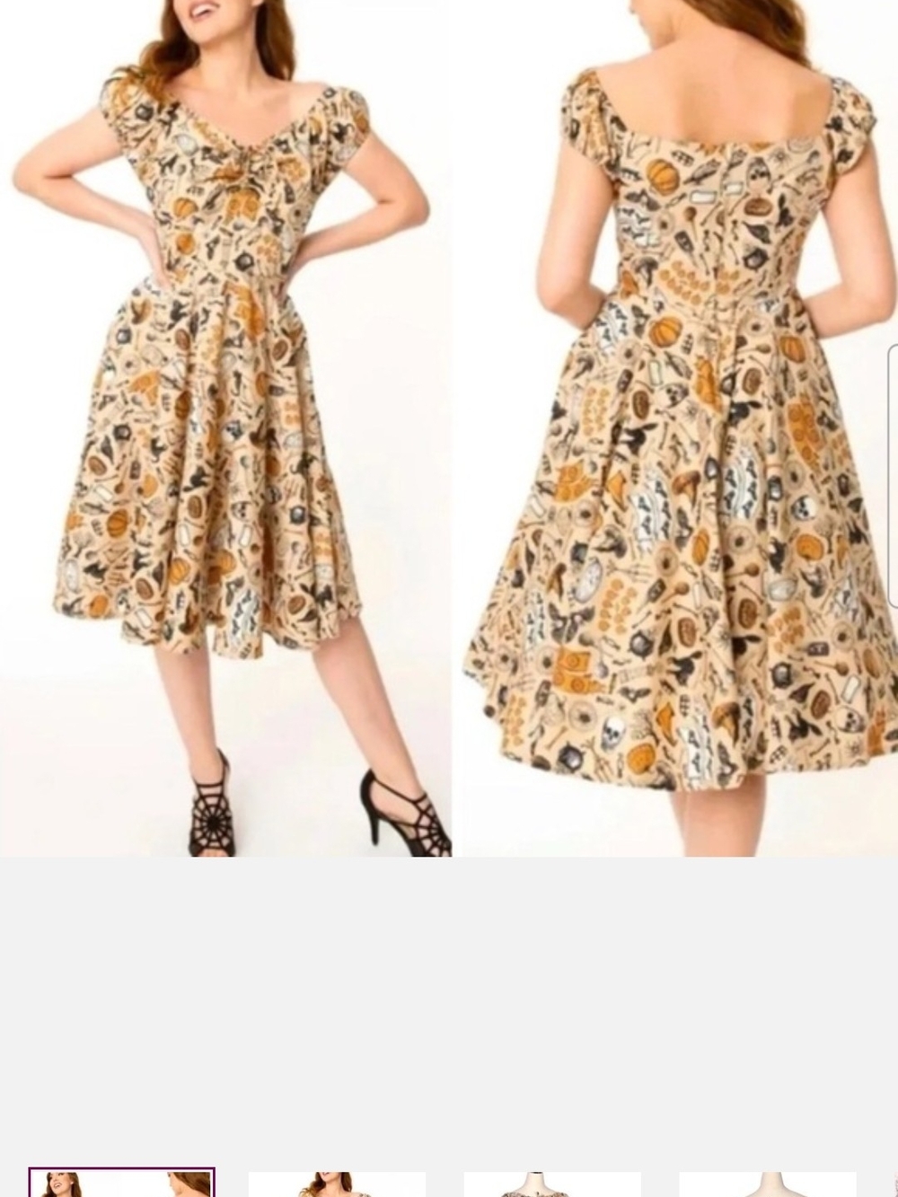Magnolia Place Unique Vintage Halloween 50s Retro Fit And Flare 2xl